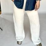 white linen pant