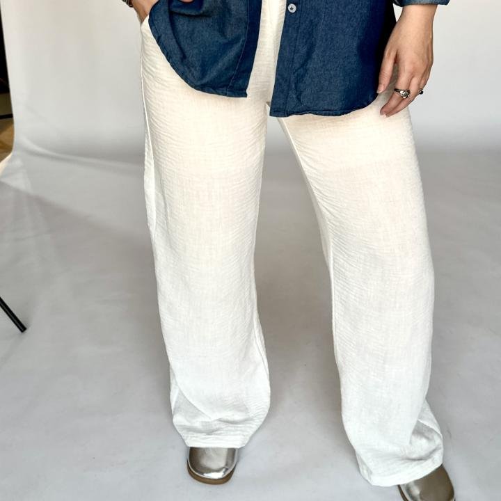 white linen pant