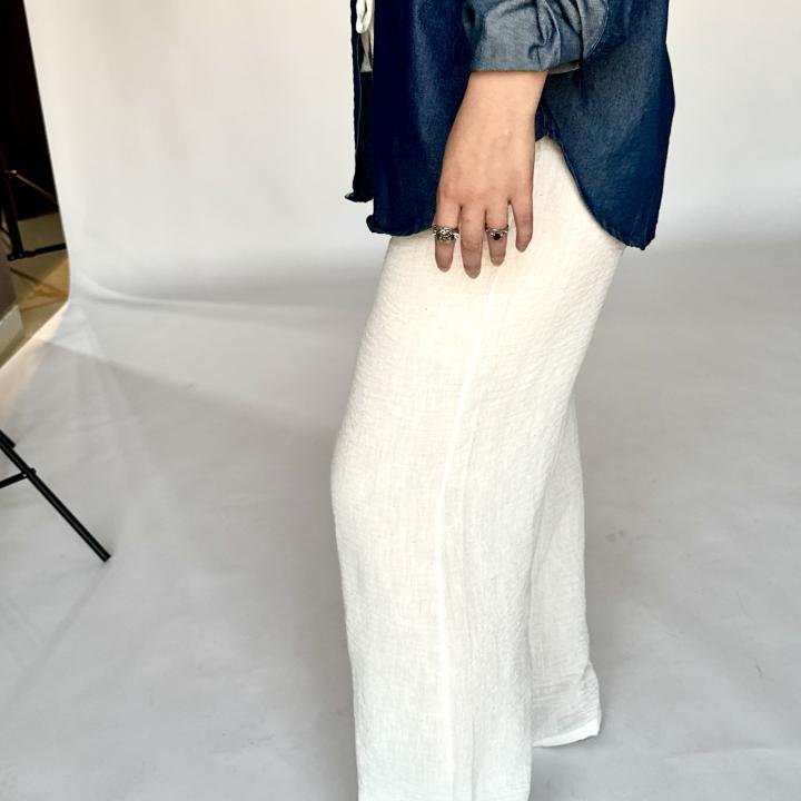 white linen pant