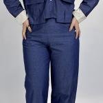 Gece pant with a denim look and floded sleeves