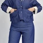 Gece shirt with a denim look and floded sleeves